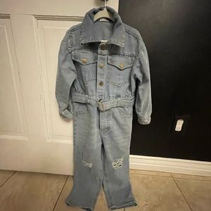 Little girl mechanic suit